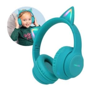 iMoshion Blauwe kinderkoptelefoon met Kattenoortjes